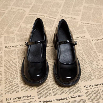 Women's Mary Jane Pumps | Glossy Block Heel Dress Shoes