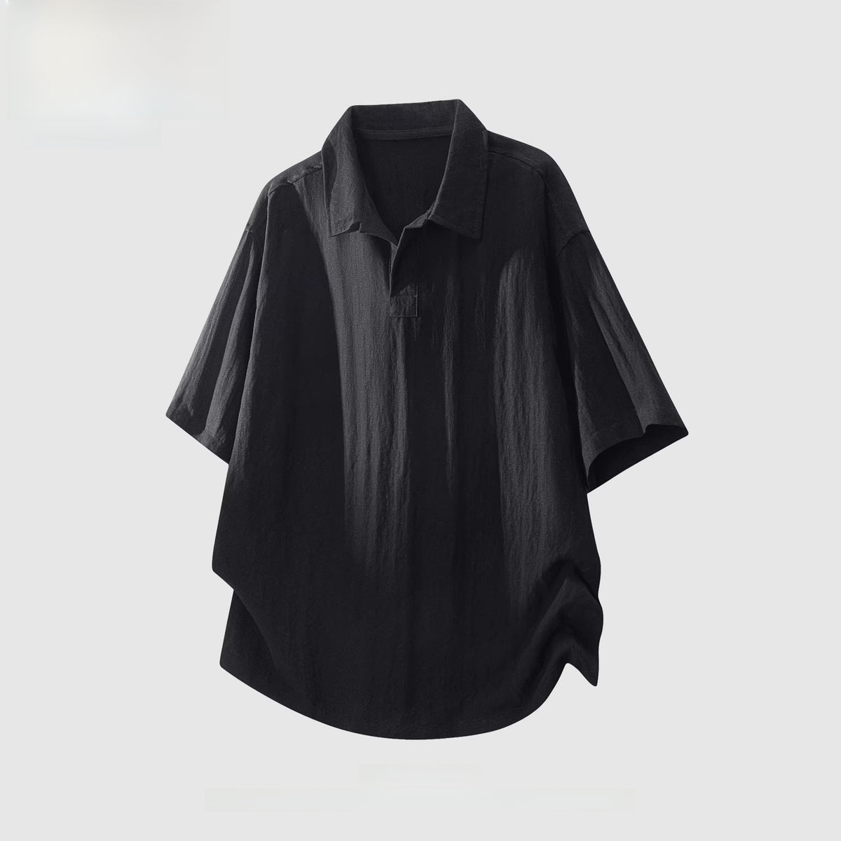 Men's V-Neck Short Sleeve Shirt | Lightweight Linen Blend Summer Top
