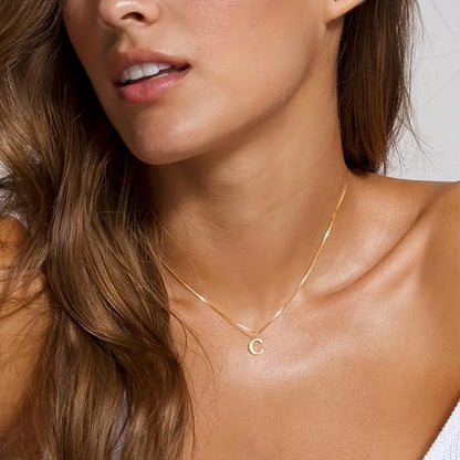 Personalized Initial Letter Necklace | Stainless Steel A-Z Pendant