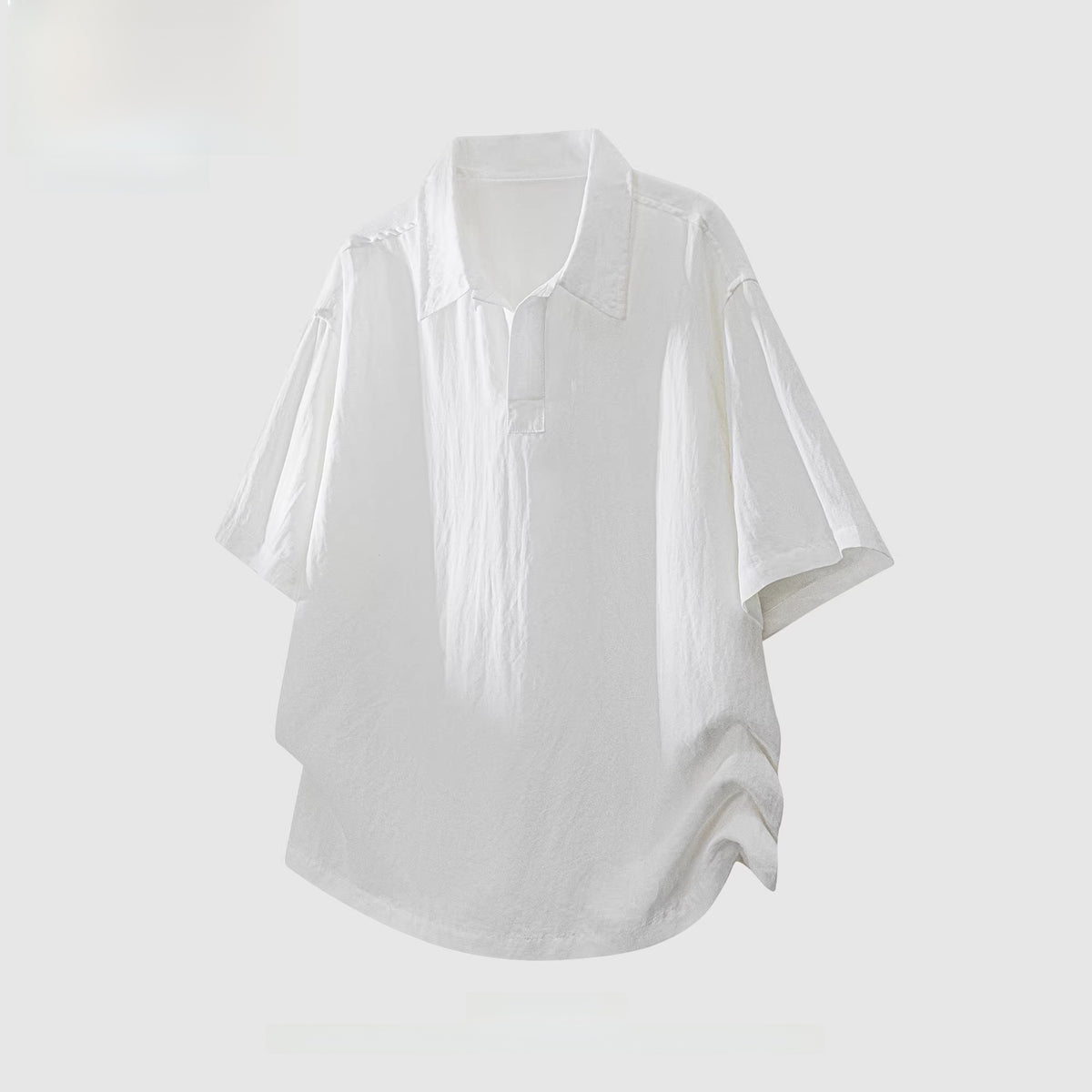 Men's V-Neck Short Sleeve Shirt | Lightweight Linen Blend Summer Top