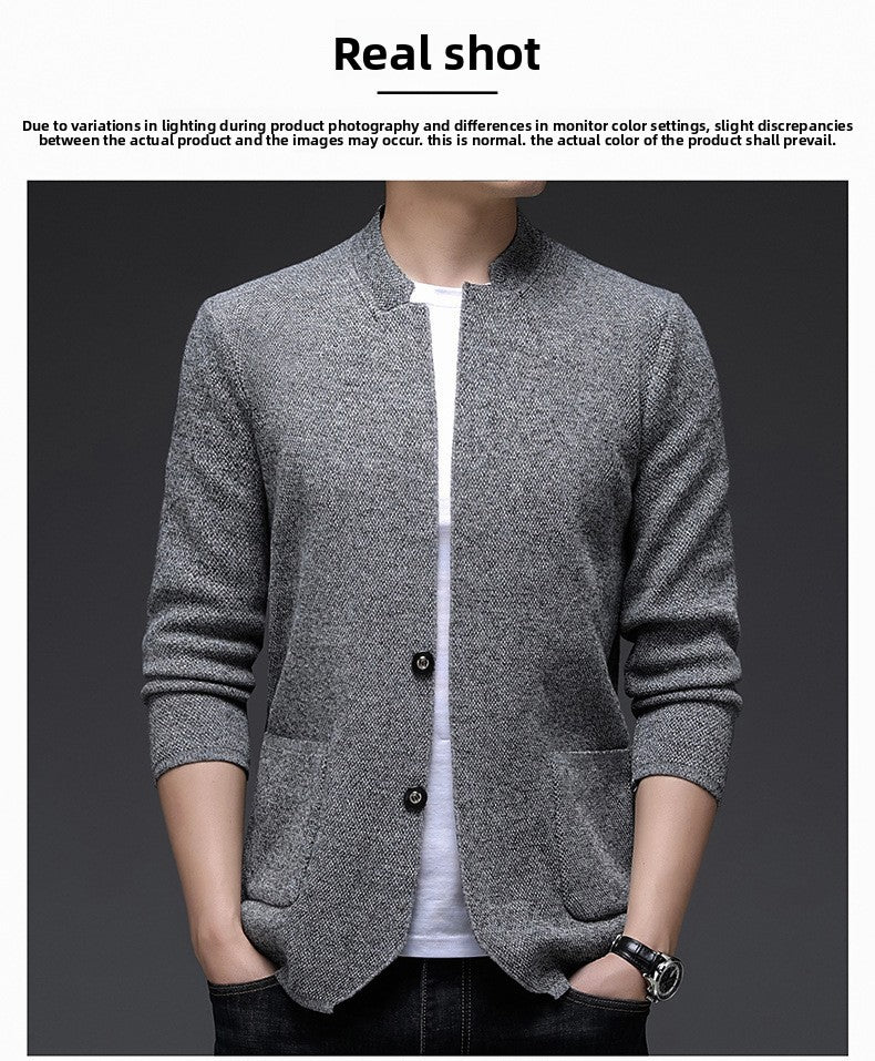 Supplier image for Men's Non-Iron Knit Cardigan