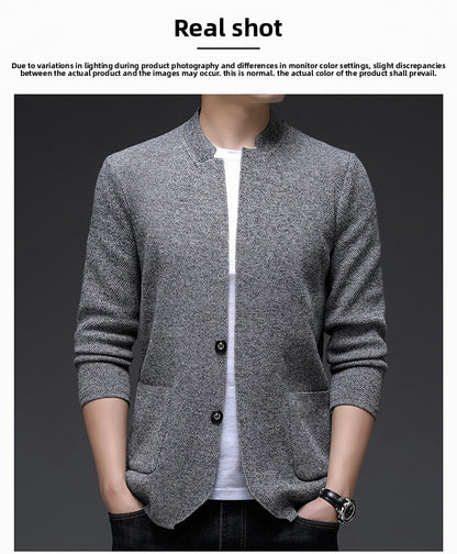 Supplier image for Men's Non-Iron Knit Cardigan