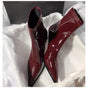 Women's Patent Leather Chelsea Boots | Pointed Toe Stiletto Ankle Boots