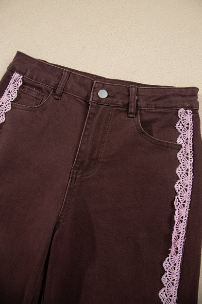 Women’s Lace-Trim Full-Length Jeans
