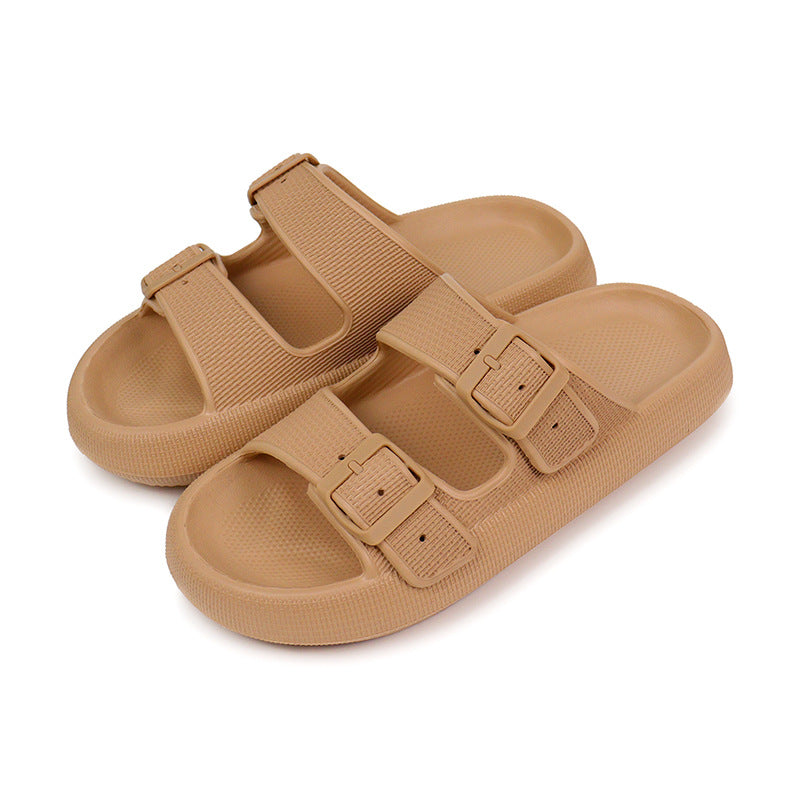 Women's Double Buckle EVA Cloud Slides | Thick Cushion Sandals