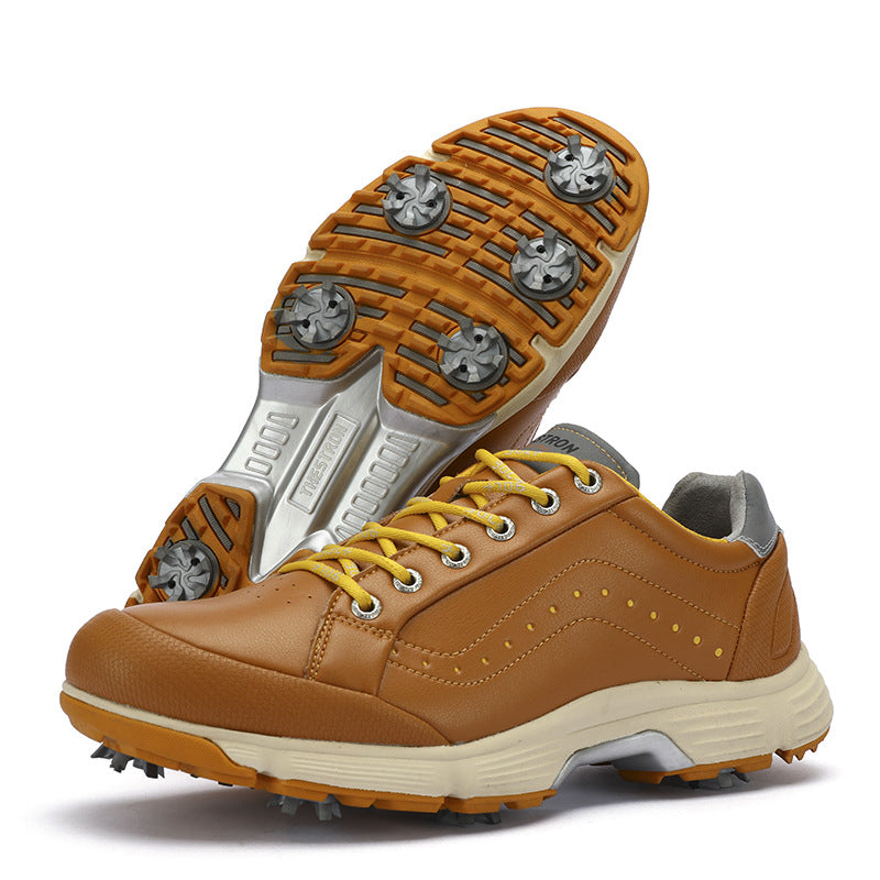 Men's Spiked Golf Shoes | PU Athletic Course Footwear