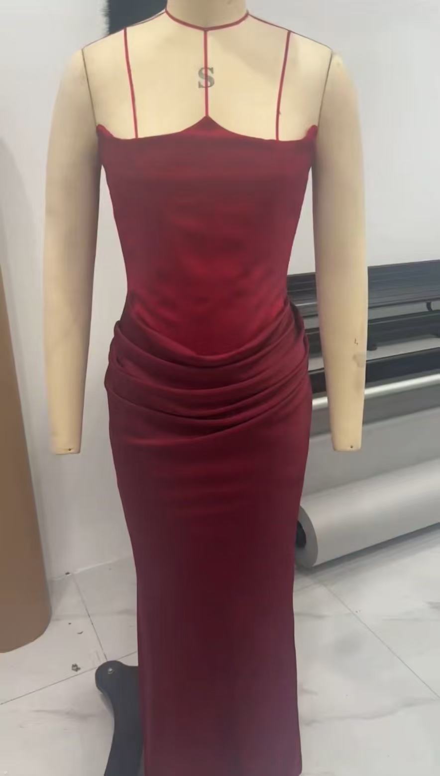 Women's One Shoulder Pleated Bodysuit Dress | Structured Formal Evening Gown