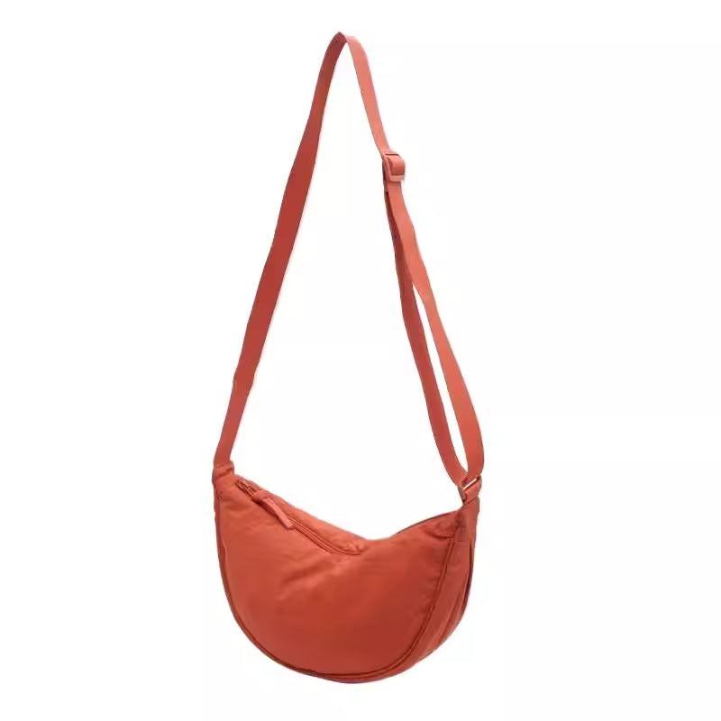 Women's Large Capacity PU Nylon Crossbody Bag | Adjustable Casual Shoulder Bag
