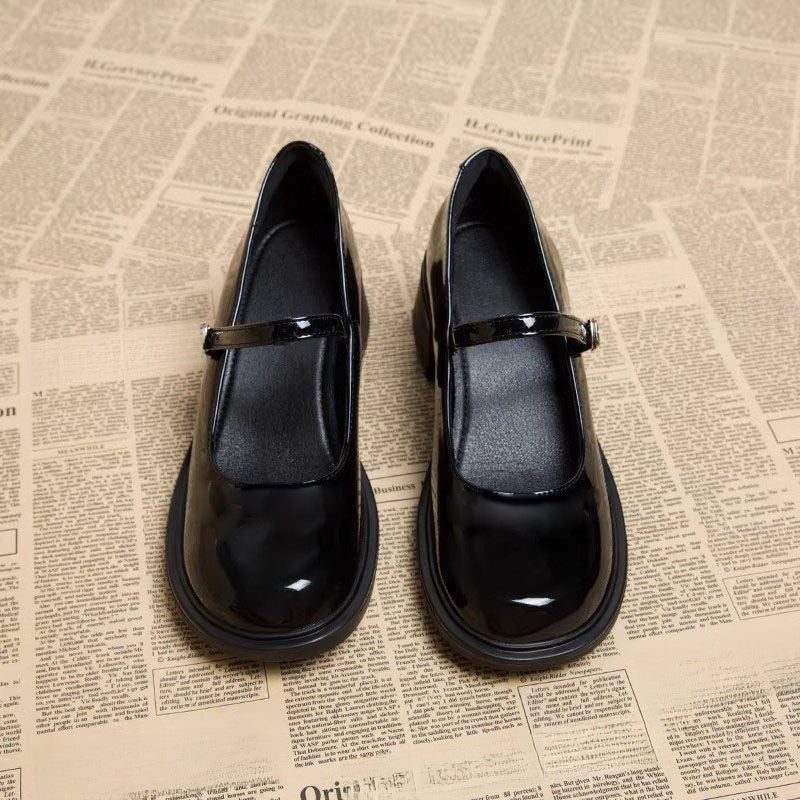 Women's Mary Jane Pumps | Glossy Block Heel Dress Shoes