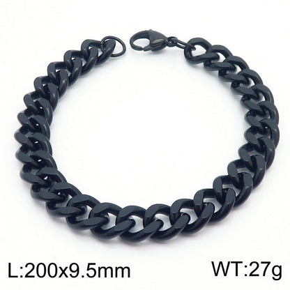 Men's Cuban Link Titanium Steel Chain Bracelet | Unisex Bold Wrist Jewelry