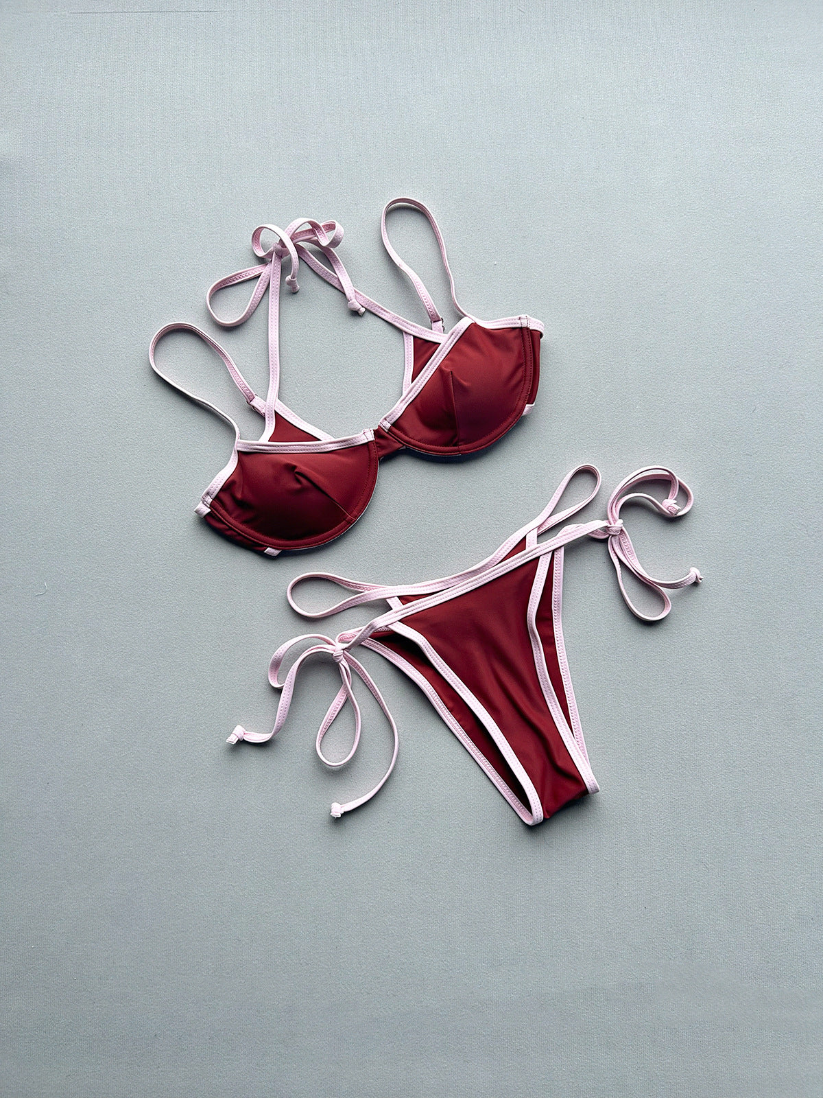 Women's Underwire Padded Bikini Set | Nylon Spandex Two-Piece Swimsuit