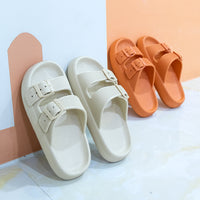Women's Double Buckle EVA Cloud Slides | Thick Cushion Sandals