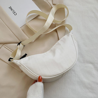 Women's Large Capacity PU Nylon Crossbody Bag | Adjustable Casual Shoulder Bag