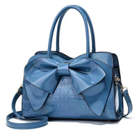 Women's Bow-Detail PU Top-Handle Handbag