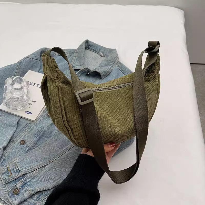 Women's Large Capacity PU Nylon Crossbody Bag | Adjustable Casual Shoulder Bag