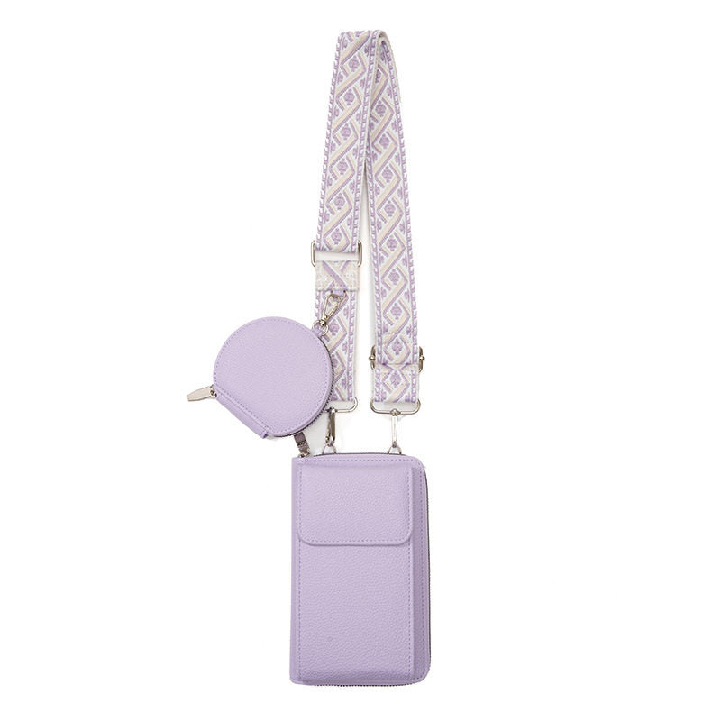 Women's PU Crossbody Wallet Bag | Multi-Compartment Phone Purse