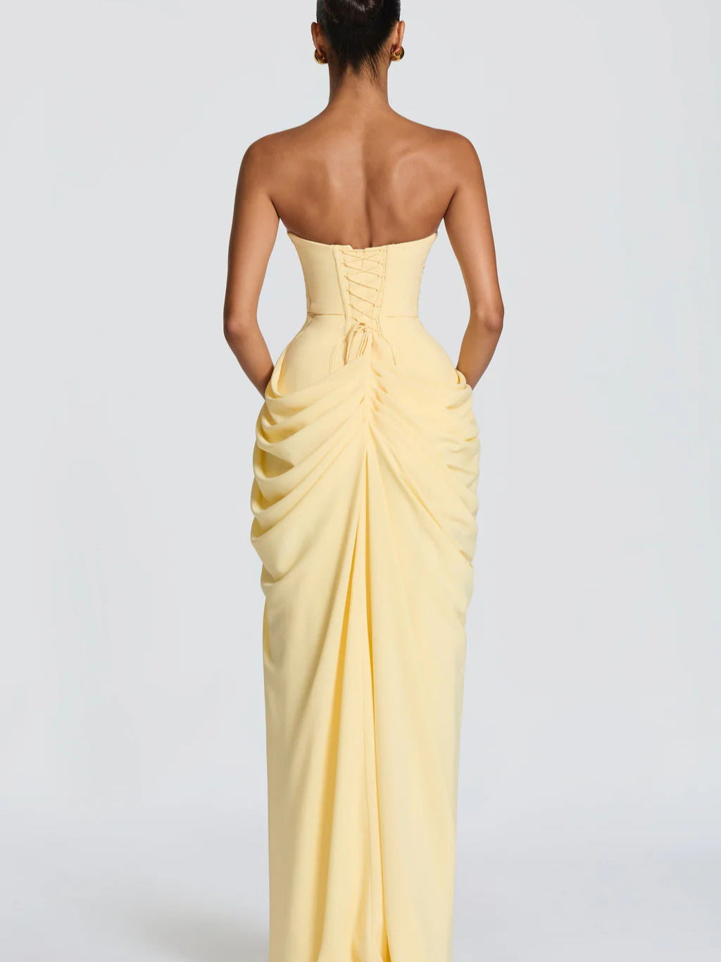 Women's One Shoulder Backless High Slit Evening Gown | Formal Maxi Dress