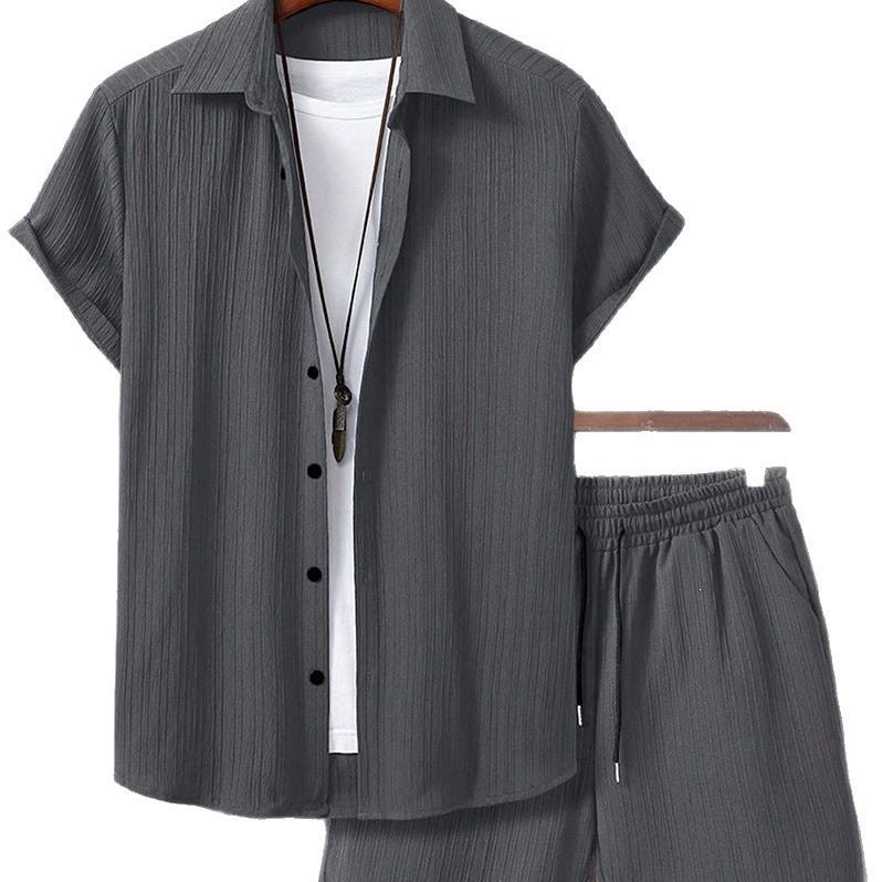 Men's Short Sleeve Shirt & Shorts Set | Casual Two-Piece Summer Co-Ord