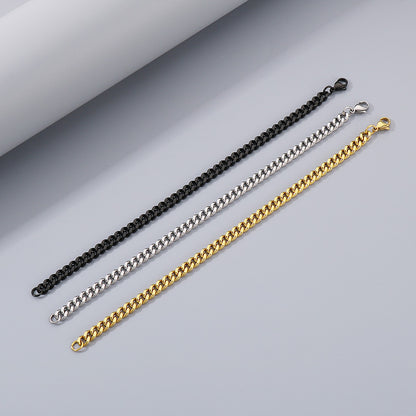Men's Cuban Link Titanium Steel Chain Bracelet | Unisex Bold Wrist Jewelry