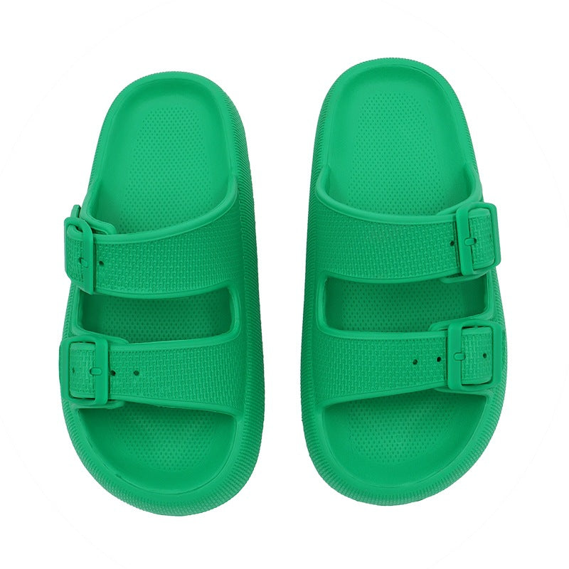 Women's Double Buckle EVA Cloud Slides | Thick Cushion Sandals