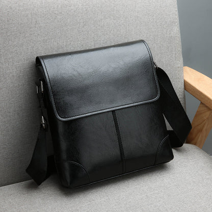 Men's PU Leather Business Shoulder Bag | Multi-Compartment Laptop Briefcase