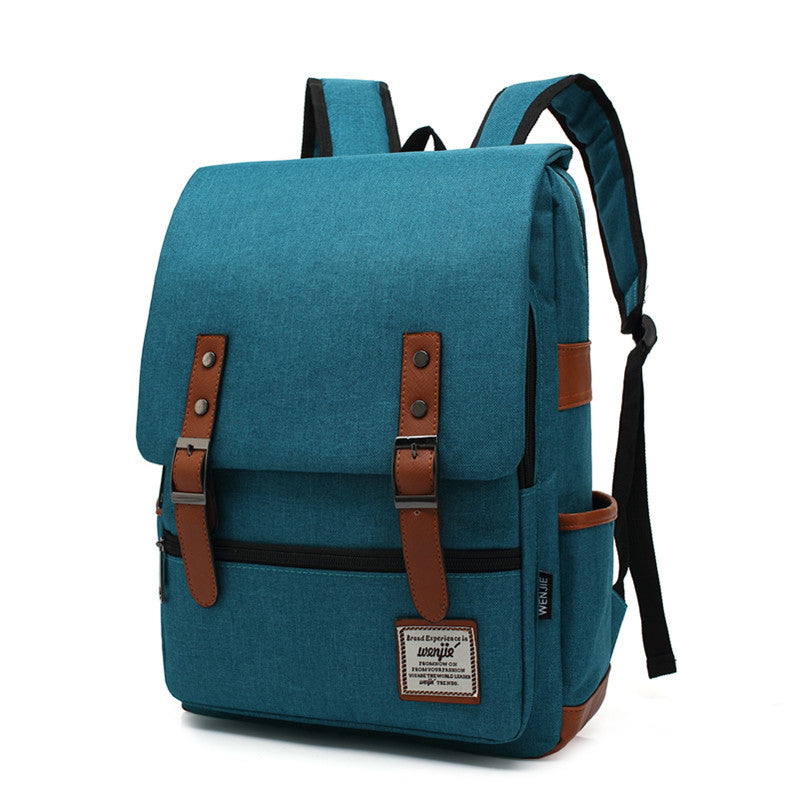Unisex Retro Oxford Canvas Large Travel Backpack | Large Casual Rucksack