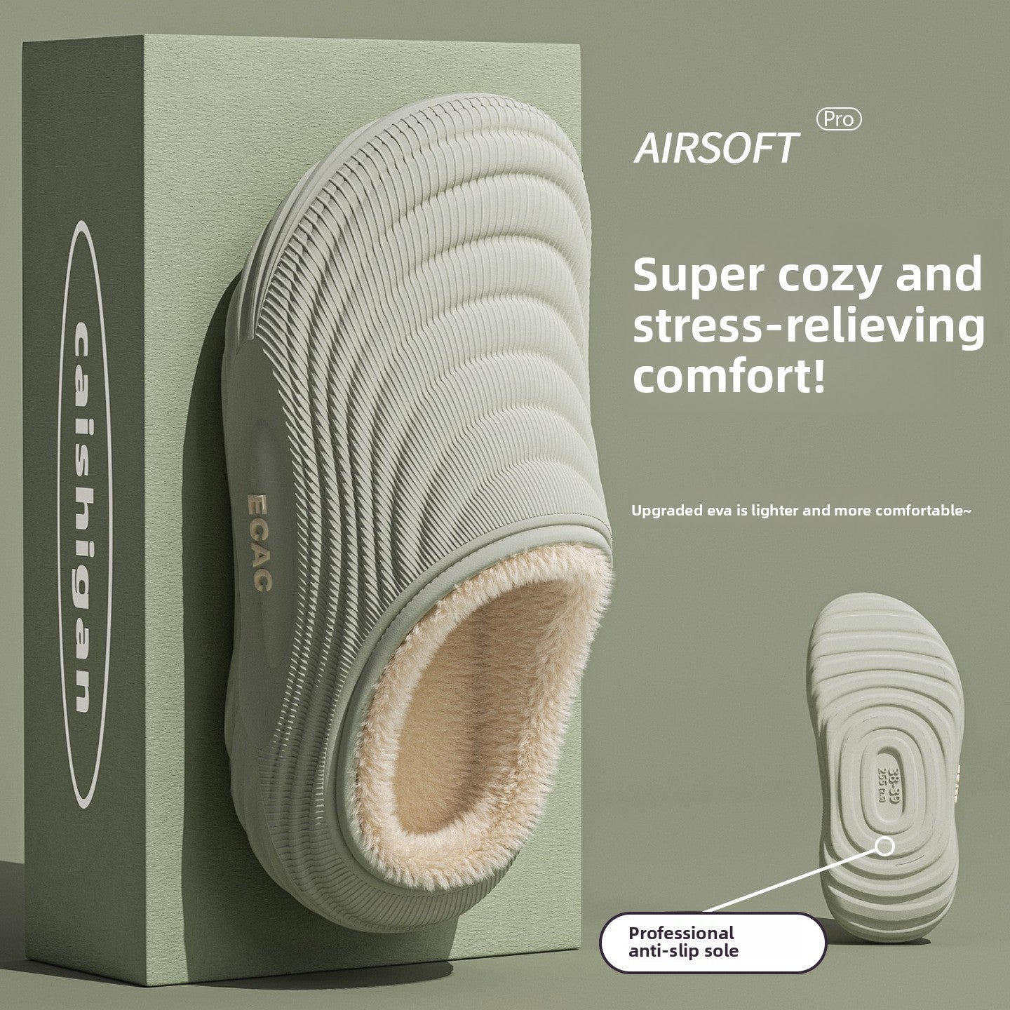 Women's Fleece-Lined Winter Slippers | Warm EVA House Shoes