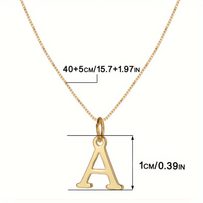 Personalized Initial Letter Necklace | Stainless Steel A-Z Pendant