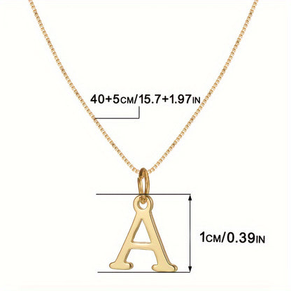 Personalized Initial Letter Necklace | Stainless Steel A-Z Pendant
