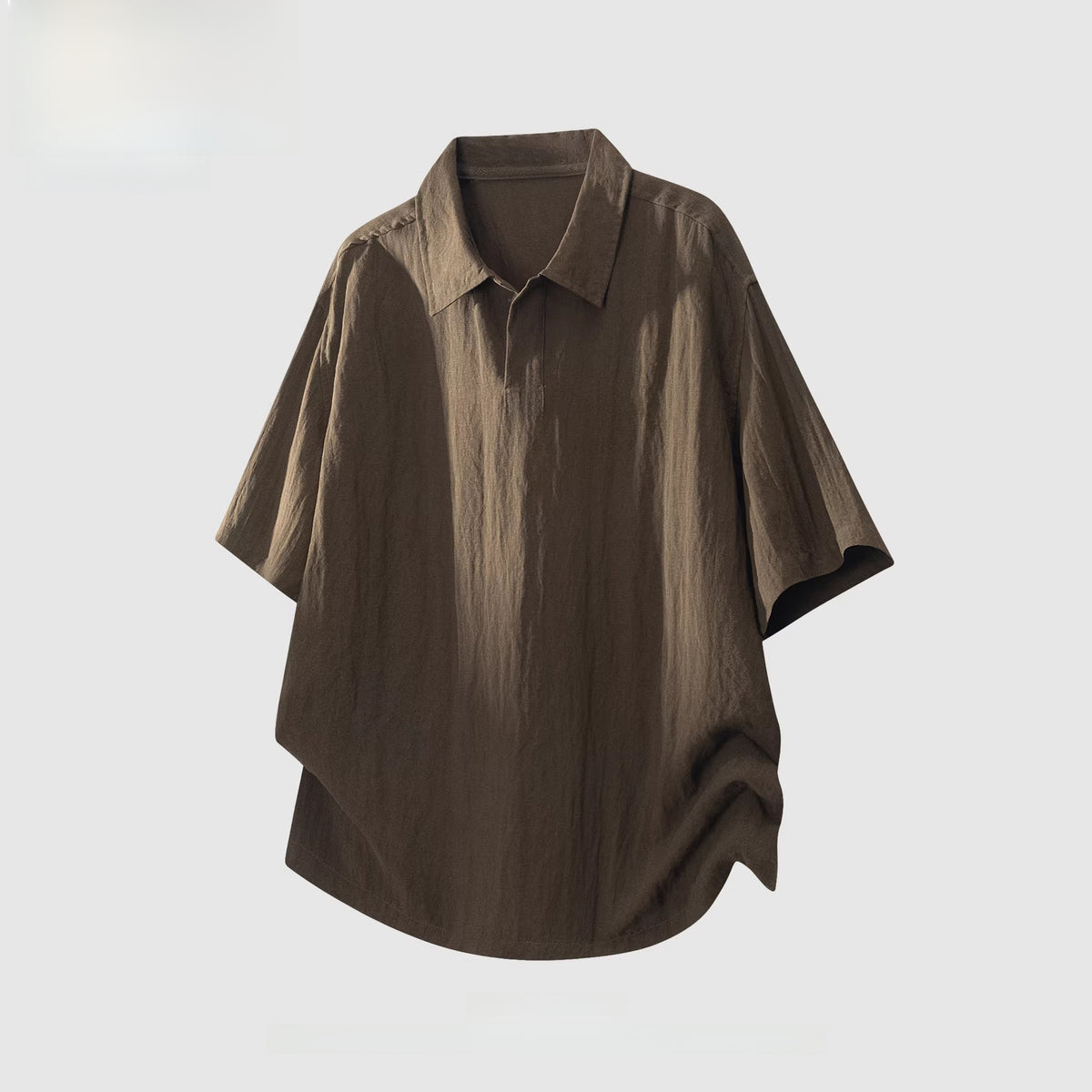 Men's V-Neck Short Sleeve Shirt | Lightweight Linen Blend Summer Top