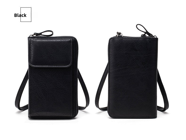 Women's Retro Mini PU Leather Crossbody Bag | Compact Bucket Shoulder Purse