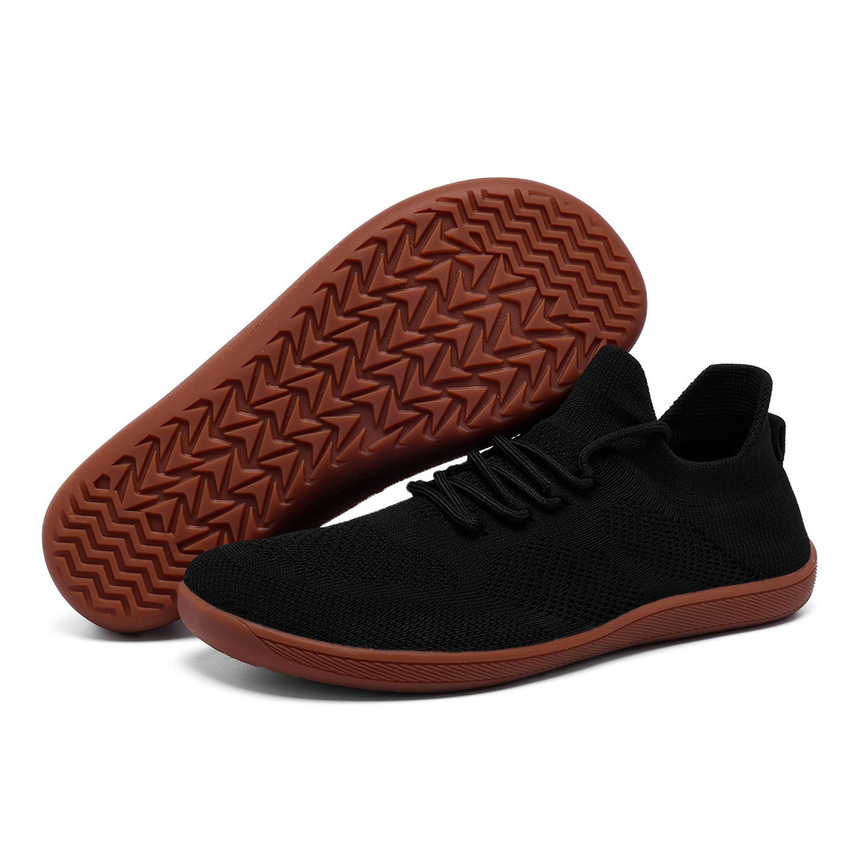 Men's Lightweight Knit Sneakers | Rubber Sole Casual Walking Shoes