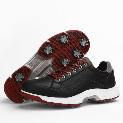 Men's Spiked Golf Shoes | PU Athletic Course Footwear