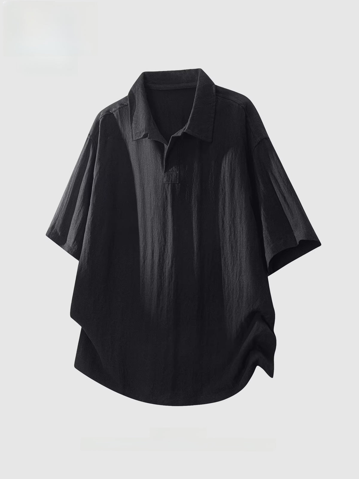 Men's V-Neck Short Sleeve Shirt | Lightweight Linen Blend Summer Top