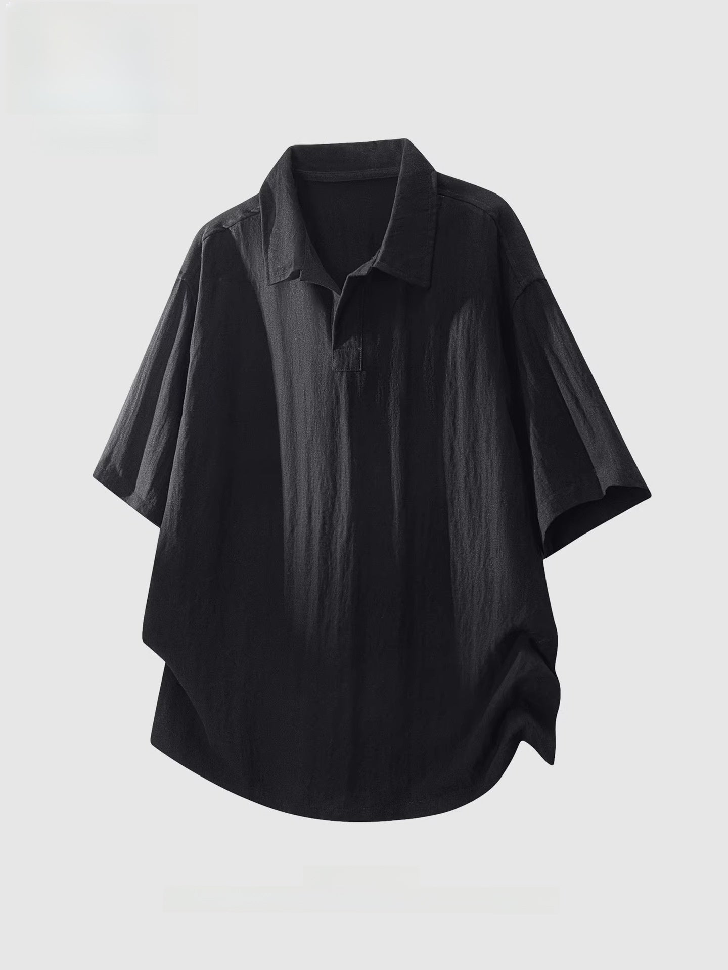 Men's V-Neck Short Sleeve Shirt | Lightweight Linen Blend Summer Top