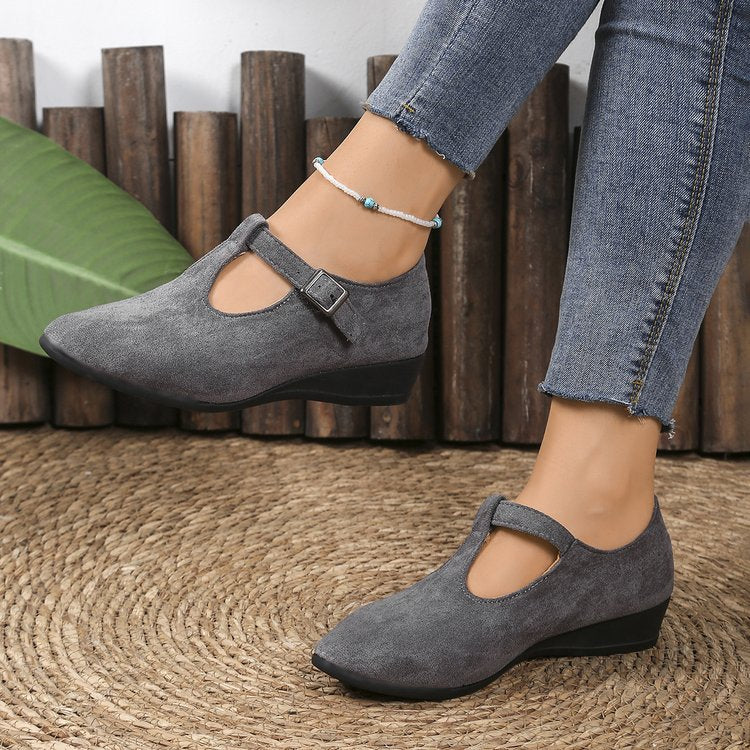 Women's Pointed Toe Wedge Shoes | Casual Slip-On Loafers