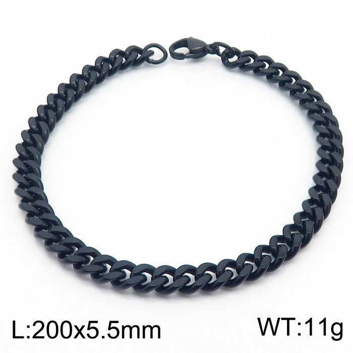 Men's Cuban Link Titanium Steel Chain Bracelet | Unisex Bold Wrist Jewelry