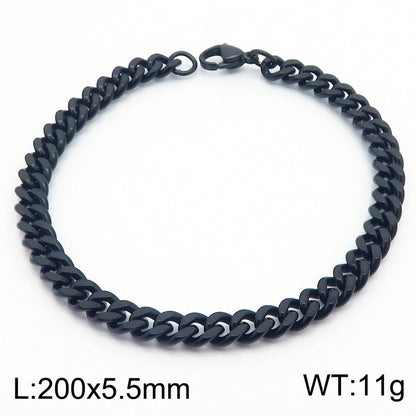 Men's Cuban Link Titanium Steel Chain Bracelet | Unisex Bold Wrist Jewelry