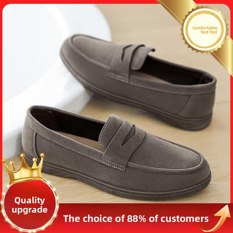 Men's Retro Mesh Slip-On Penny Loafers | Thick Sole Casual Dress Shoes