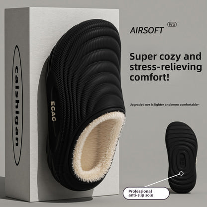 Women's Fleece-Lined Winter Slippers | Warm EVA House Shoes