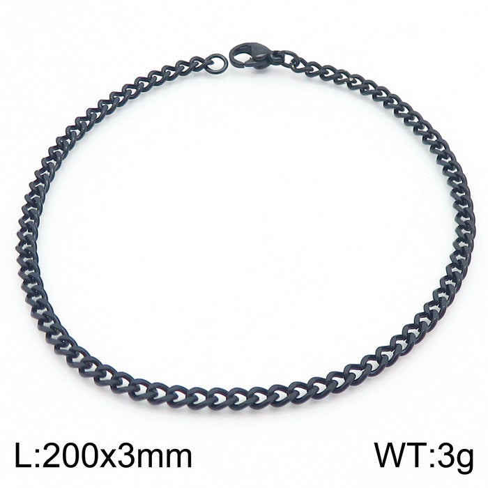 Men's Cuban Link Titanium Steel Chain Bracelet | Unisex Bold Wrist Jewelry