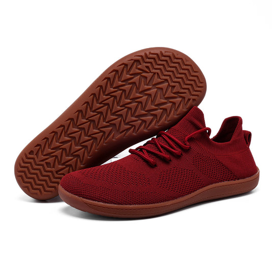Men's Lightweight Knit Sneakers | Rubber Sole Casual Walking Shoes