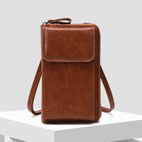 Women's Retro Mini PU Leather Crossbody Bag | Compact Bucket Shoulder Purse