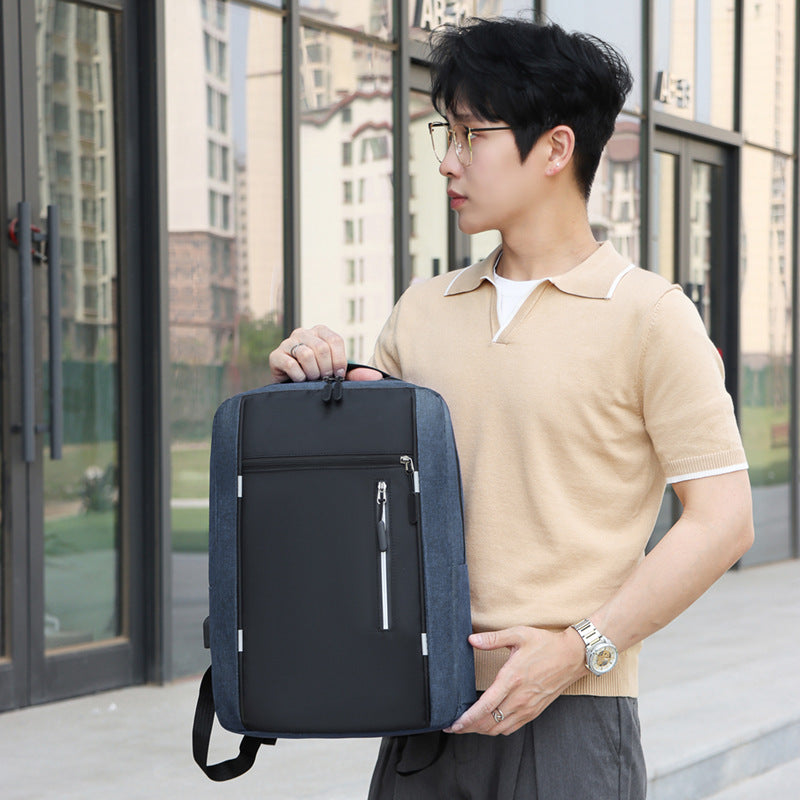 Oxford Fabric 3-Piece Laptop Backpack Set | USB Charging Travel Bag