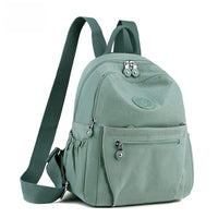 Women's Lightweight Nylon Travel Backpack | Zip-Up Medium Everyday Bag