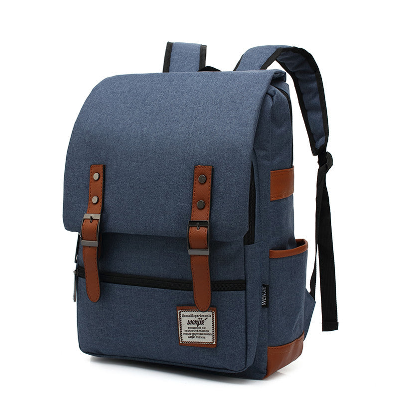 Unisex Retro Oxford Canvas Large Travel Backpack | Large Casual Rucksack