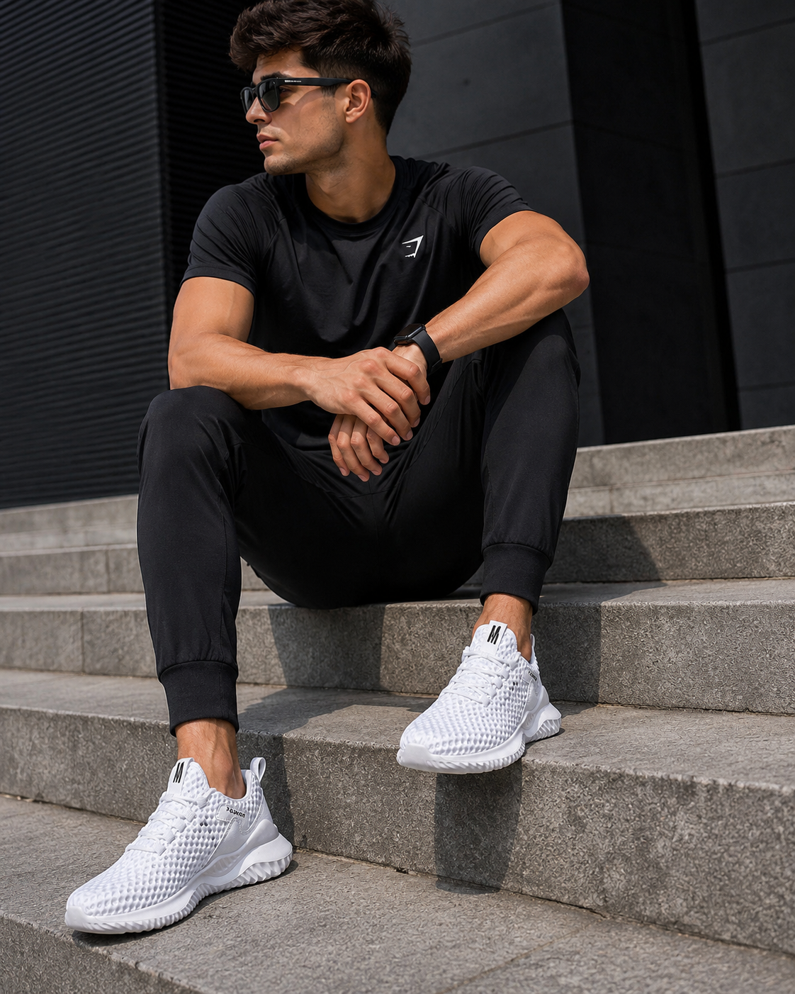 Men's Mesh Running Shoes | Lightweight EVA Sole Athletic Sneakers