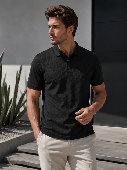 Men's Polyester Polo Shirt | Slim Fit Short Sleeve Golf Top