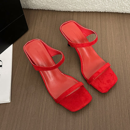 Women's Knit Stiletto Sandals | Pointed Toe High Heel Dress Shoes