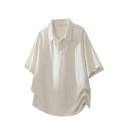 Men's Linen Polo Shirt & Wide-Leg Pants Set | Lightweight Summer Resort Outfit